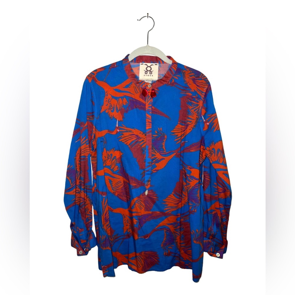Figue Bird Print Top